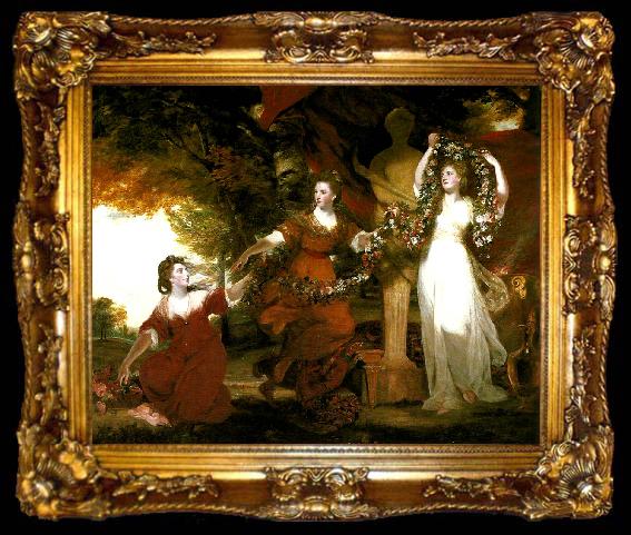 framed  Sir Joshua Reynolds the montgomery sisters, ta009-2